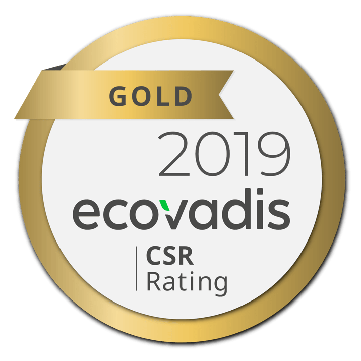 Gold in ecovadis CSR Rating achieved